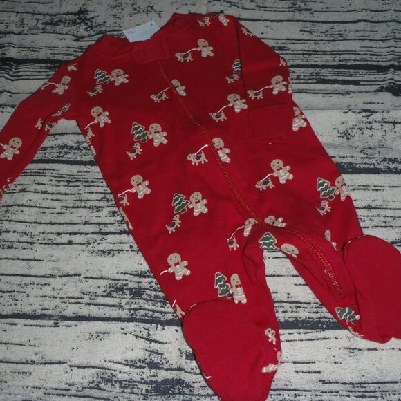 Gymboree Gingerbread Boy 3-6 Month Sleeper Footed Pajama Sleepwear NWT - Picture 1 of 3